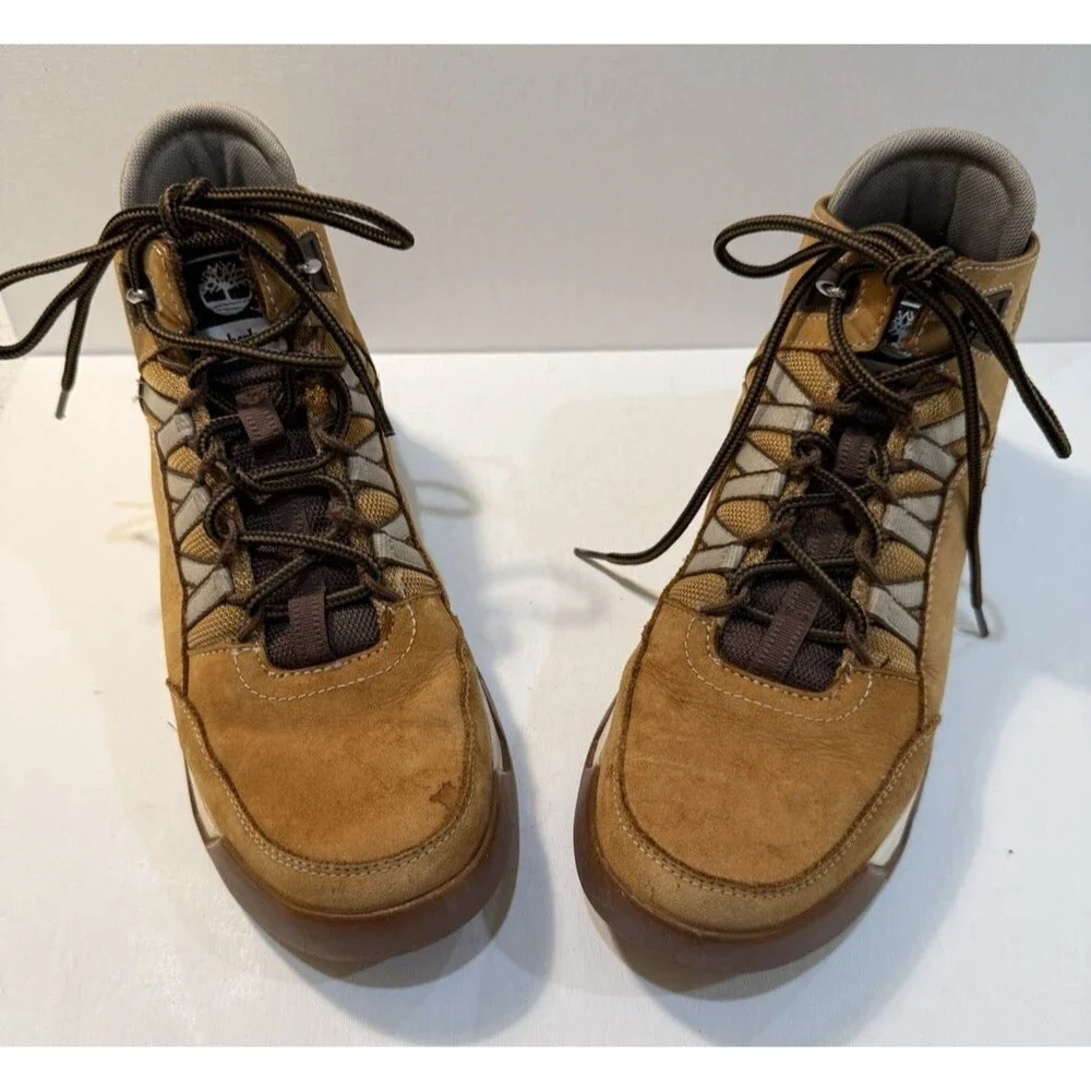 Timberland Swift Ankle Hiker Mid Boots Wheat Nubuck Womens Brown Classic Sz 8.5